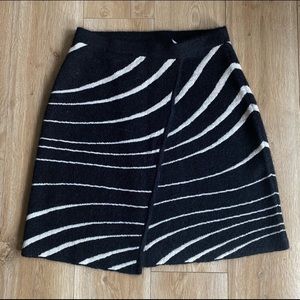 Veronica Beard Wool Faux Wrap Skirt